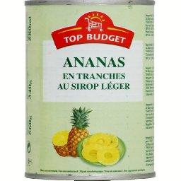 TOP BUDGET: ANANAS EN TRANCHES AU SIROP LEGER 340G