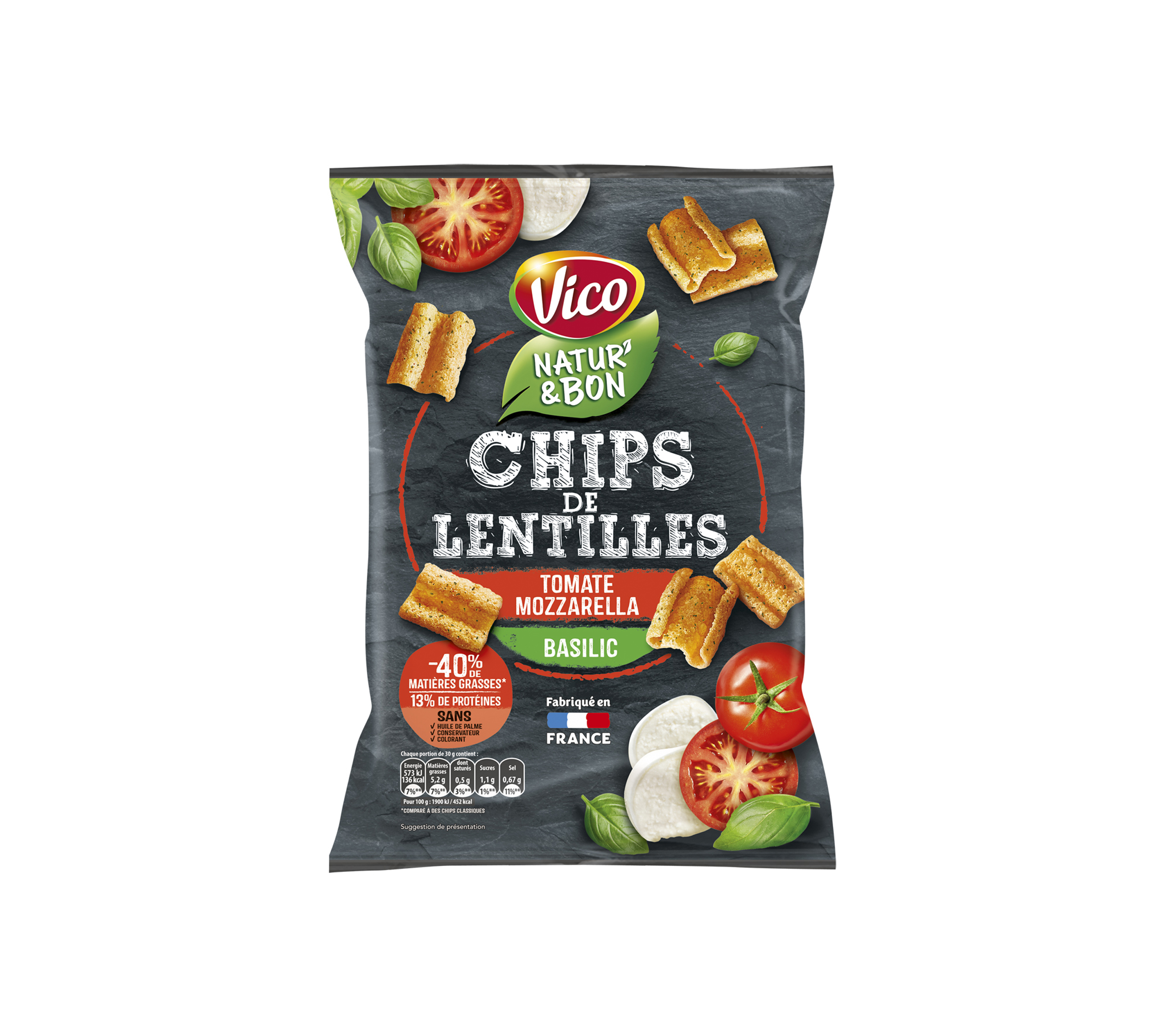 VICO NAT.&BON CHIPS LENT. TOM.MOZZA 85g