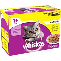 WHISKAS: SELECTION A LA VOLAILLE 1+AN